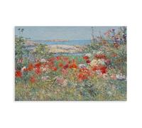 Póster de Celia Thaxter's Garden, Isles of Shoals, Maine de Childe Hassam para estética de habitación, lienzo de arte de pared e impresión sin marco, 40,6 x 61 cm