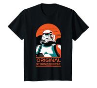 Póster de Ciencia ficción Retro Naranja Stormtrooper Original para niños Camiseta