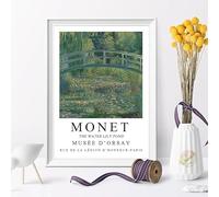 Póster de Claude Monet, paisaje de jardín, museo, impresiones abstractas en lienzo, cuadros de pared vintage para decoración del hogar y la sala de estar (50 x 70 cm/sin marco)