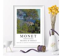 Póster de Claude Monet, paisaje de jardín, museo, impresiones abstractas en lienzo, cuadros de pared vintage para decoración del hogar y la sala de estar (50 x 70 cm/sin marco)