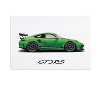 Póster de coche 911 GT3RS, póster de coche de carreras, arte de pared vintage para hombres, impresiones artísticas de coche 911, lienzo enmarcado sin marco, 24 x 16 pulgadas (60 x 40 cm)