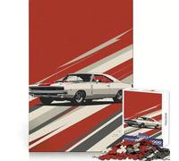 Póster de Coche Americano clásico, Rompecabezas de 1000 Piezas para Adolescentes, Desarrollo de Habilidades analíticas, Entretenimiento Relajante, Arte de unión precisa, (38x26cm)