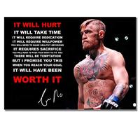 Póster de Conor It Will Hurt A3 sin marco McGregor, artista marcial mixto, boxer, cita deportiva, motivación, inspiración, foto