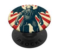 Póster de Cthulhu Tokio, Vintage Eldritch Cosmic Horror PopSockets PopGrip Adhesivo