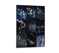 Póster de cubierta de grupo Stray Kids para pared, lienzo estético, póster vintage de música y películas, pintura decorativa para sala de estar, dormitorio, 40 x 60 cm, estilo marco
