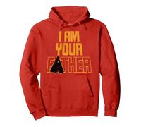Póster de Darth Vader It's A Father Fact Bold Texto de Star Wars Sudadera con Capucha, Unisex para Adultos, Rojo, L
