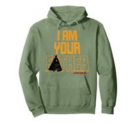 Póster de Darth Vader It's A Father Fact Bold Texto de Star Wars Sudadera con Capucha, Unisex para Adultos, Verde Salvia, XXL
