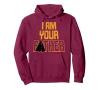 Póster de Darth Vader It's A Father Fact Bold Texto de Star Wars Sudadera con Capucha, Unisex para Adultos, Granate, M