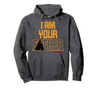 Póster de Darth Vader It's A Father Fact Bold Texto de Star Wars Sudadera con Capucha, Unisex para Adultos, Jaspeado Oscuro, S