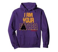 Póster de Darth Vader It's A Father Fact Bold Texto de Star Wars Sudadera con Capucha, Unisex para Adultos, Morado, L