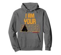 Póster de Darth Vader It's A Father Fact Bold Texto de Star Wars Sudadera con Capucha, Unisex para Adultos, Asfalto, L