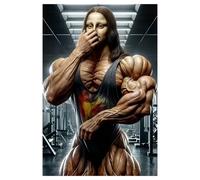 Póster de decoración de pared, impresión de un físico musculoso pellizcando la nariz - Póster retro de humor para baño | Para baño, inodoro, dormitorio, salón, habitación de estudiantes, apartamento