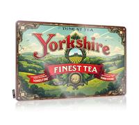 Póster de decoración vintage | Yorkshire's Finest Tea: A Taste Of Nature's Elegance Vintage para casa y sala de estar (30 x 40 cm)