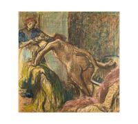 Póster de Desayuno después del baño de Edgar Degas para estética de la habitación, lienzo para pared e impresión sin marco, 30,5 x 30,5 cm
