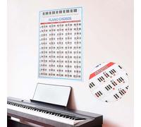 Póster de Diagrama de Acordes Piano para Principiantes para Practicar 88 Key Al Papel Referencia Cuerda Grande Accesorios Instrumentos Musicales el Hogar y el Aula