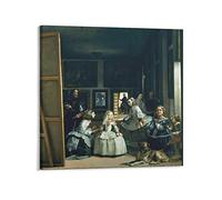 Póster de Diego Velázquez Las Meninas o la familia de Felipe IV, impresión artística, pintura de pared, póster para colgar en la familia, 30 x 30 cm
