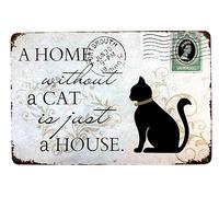 Póster de DiiliHiiri Amantes de los gatos -30x20cm- Señal Cartel Aforismo - Placa con dicho la felicidad - Letrero con frase la compañía felina - Proverbio Inspiradora (2635-269)