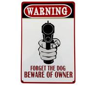 Póster de DiiliHiiri Cartel de advertencia de perro Gracioso Metálico Retro Vintage 30x20cm - Placa Decorativa | Póster | Letrero Divertido | Placa Decorativa Humorística (2635-221)