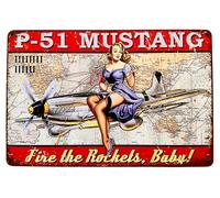 Póster de DiiliHiiri Cartel Pin-up Aviación -30x20cm- Decoración del Bar en Casa | Vintage Pósters | Ideas de Regalos para Hombres Retro | Placa Letrero Poster Pancarta (2635-302)