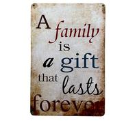 Póster de DiiliHiiri Señal Chapa para Los que Aman a su Familia -30x20cm- Cartel - Placa Decorativa | Letrero Regalo Mujer Romántica y Positiva (2635-242)