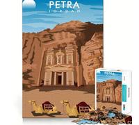 Póster de diseño de Petra Jordan, Rompecabezas de 1000 Piezas para Adolescentes, Juguete de Tren lógico, Ligero, Relajante, de Corte Suave, decoración de Pared (38x26cm)