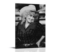 Póster de Dolly Parton en lienzo para pared, diseño moderno de dibujos animados, 50 x 75 cm, estilo marco