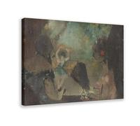 Póster de Edgar Degas con diseño de la Loge (c. 1883), lienzo decorativo para dormitorio, oficina, cocina, marco de regalo, 40,6 x 61 cm