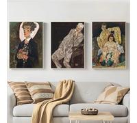 Póster de Egon Schiele con boceto de delineación de color corporal, láminas decorativas para pared, ideales para la decoración de cafeterías o habitaciones (40x50cm/3 piezas sin marco).