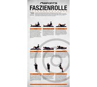 Póster de ejercicios de aproximadamente 44 x 21 cm | 9 ejercicios | para entrenamiento con mancuernas | Entrenamiento de fascia | Kettlebell | Puños de peso | Colchonetas de ejercicio | Balón medicinal y mucho más | Cartel de fitness funcional