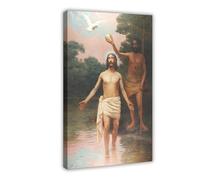 Póster de El Bautismo de Cristo de Juan el Bautista de José Ferraz De Almeida Júnior 1895 para dormitorio, lienzo decorativo para pared, oficina, habitación, decoración estética