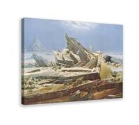 Póster de El mar de hielo de Caspar David Friedrich para dormitorio, lienzo decorativo, paisaje deportivo, oficina, habitación, marco de regalo, 61 x 91 cm