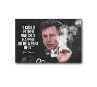 Póster de Elon Musk de oficina (1)30 x 45 cm) Póster decorativo de lienzo para pared