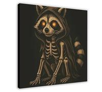 Póster de esqueleto de fantasía oscura con diseño de animales, 5 lienzos, decoración de dormitorio, paisaje, oficina, habitación, regalo, 60 x 60 cm