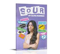 Póster de estilo retro de Sour Olivia Rodrigo, arte de pared, impresión asiática vintage para decoración de dormitorio y sala de estar, 30 x 45 cm, estilo marco