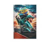 Póster de Fernando Alonso de Fórmula Uno de F1 (1) Lienzo decorativo para pared, póster fotográfico, pintura, pósteres, decoración de habitación, 50 x 75 cm