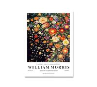 Póster de flores de William Morris Arte mural floral a color Cuadro Grabados botánicos de la naturaleza Pintura de lienzo de William Morris para decoración del hogar 16x24 pulgadas sin marco