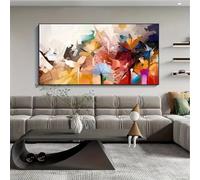 Póster de flores moderno de 1 pieza - Lienzo sin marco con flores en tonos cálidos, cuadro de arte mural para decoración del hogar - Sin marco 30x60cm/12x24in