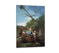 Póster de Francisco De Goya-El Columpio sobre lienzo para pared, impresión de pergamino, decoración de paredes, pósteres para el hogar, 20 x 30 cm