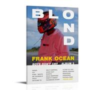 Póster de Frank Ocean Blond2 con portada de álbum de música a la moda, lienzo para decoración de pared, 30 x 45 cm, estilo marco-1