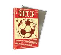 Póster de fútbol y frases motivacionales, letrero de metal vintage para decoración de pared