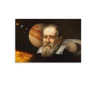 Póster de Galileo Galilei del siglo XVII de Galileo Galilei, lienzo artístico e impresión artística para pared, póster moderno de decoración familiar, 50 x 75 cm