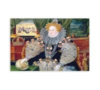 Póster de George Gower The Armada Retrato de la Reina Isabel I y arte de pared, impresión moderna para decoración de dormitorio familiar, 40 x 60 cm