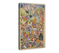 Póster de Gobierno Mughal Humayun Derrotando a los afganos antes de reconquistar la India, póster para dormitorio, lienzo decorativo para pared, oficina, habitación, decoración estética, marco de