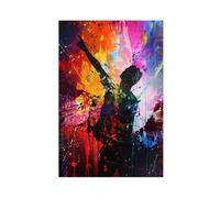 Póster de graffiti colorido con música abstracta retro, 2 lienzos, decoración de pared, pinturas para sala de estar, dormitorio, 20 x 30 cm