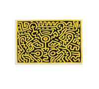Póster De Grafiti De Keith Haring Growing One Plate Impresión En Lienzo, Póster De Arte Pop, Obras Famosas, Arte De Pared, Pintura Estética Para Decoración Del Hogar. Unframe; 16x24inch(40x60cm)