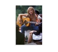 Póster de guitarra clásica de Kelly Preston de Belleza decorativa, lienzo para pared, póster de pared e imagen artística moderna para decoración de dormitorio familiar, 40 x 60 cm