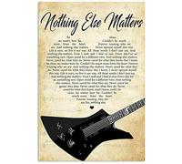 Póster de guitarra Nothing Else Matters So Close No Matter How Far, póster de decoración de pared, cartel de metal de 8 x 12 pulgadas