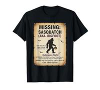 Póster de Halloween de Bigfoot de Missing Sasquatch, Divertido y Espeluznante Camiseta