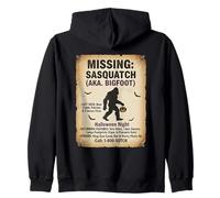 Póster de Halloween de Bigfoot de Missing Sasquatch, Divertido y Espeluznante Sudadera con Capucha
