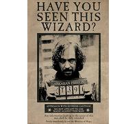 empireposter Póster de Harry Potter Wanted Sirius Black - Película Fantasía Familia Cine Impresión - Tamaño 61 x 91,5 cm, Papel, carbón, 91.5 x 61 x 0.14 cm
